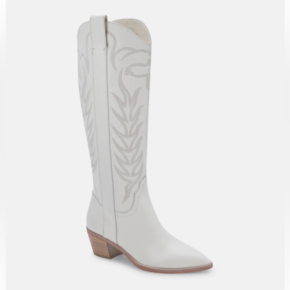 Dolce Vita White Cowboy Boots